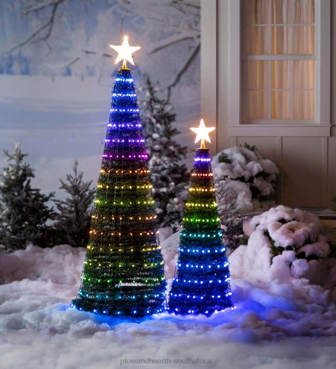 Yard & Garden Plow & Hearth Indoor/Outdoor Christmas Tree With Multicolor Lights, 47NFLB42
