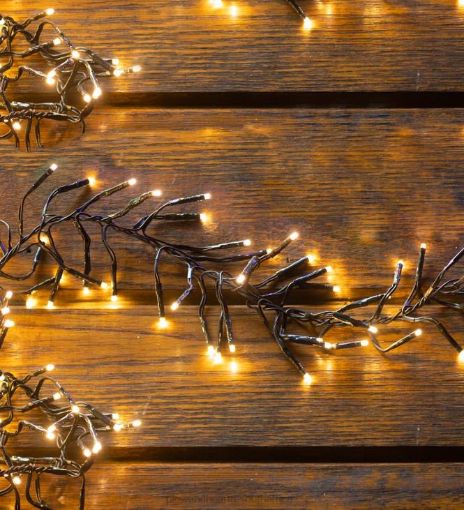 Yard & Garden Plow & Hearth Indoor/Outdoor Electric Cluster Lights with 768 Warm White LEDs; 19'L NFLB34