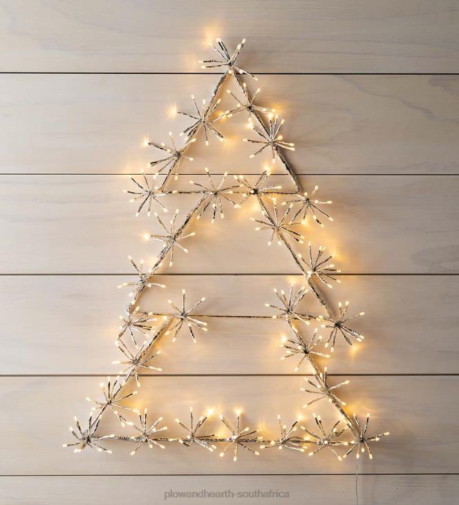 Yard & Garden Plow & Hearth Indoor/Outdoor Electric Lighted Christmas Tree Holiday Decoration NFLB26