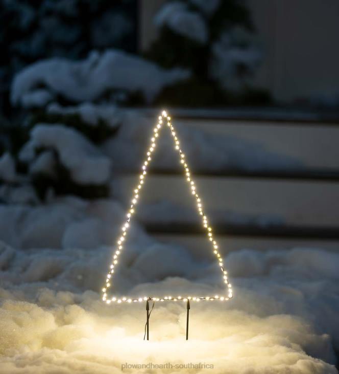 Yard & Garden Plow & Hearth Indoor/Outdoor Electric Lighted Metal Holiday Tree NFLB15