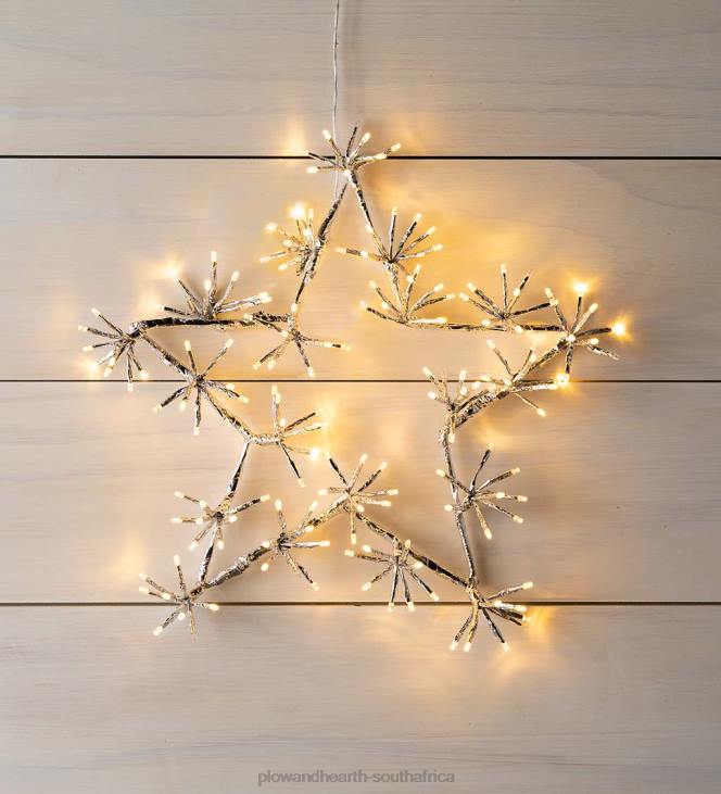 Yard & Garden Plow & Hearth Indoor/Outdoor Electric Lighted Star Holiday Decoration NFLB9