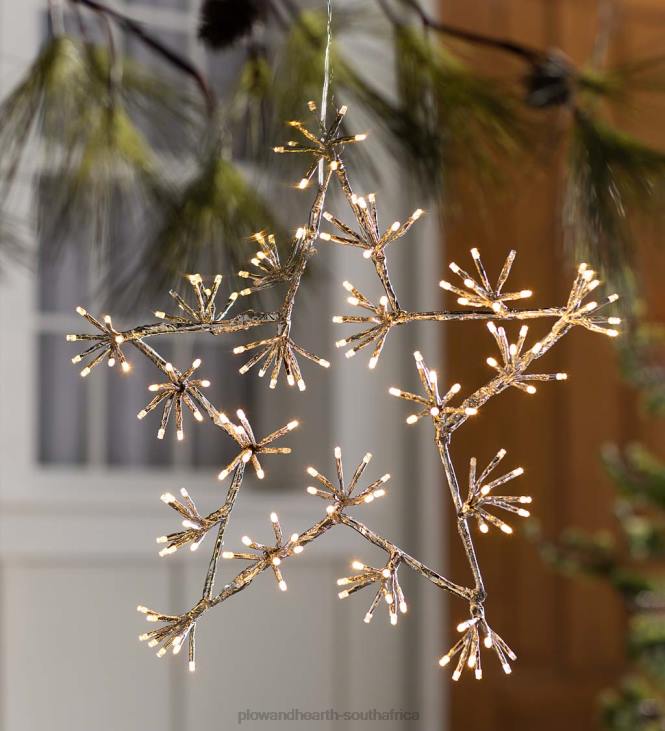 Yard & Garden Plow & Hearth Indoor/Outdoor Electric Lighted Star Holiday Decoration NFLB9