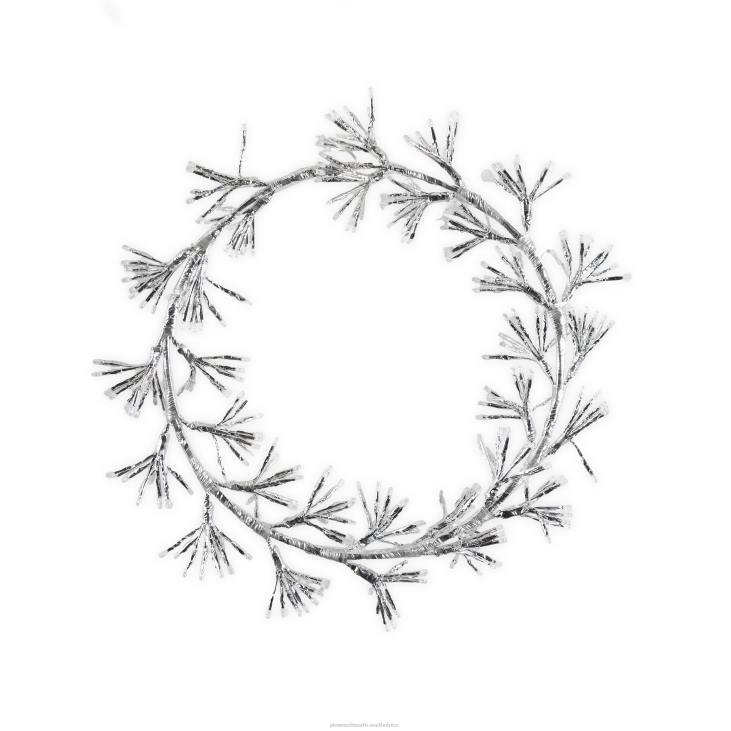 Yard & Garden Plow & Hearth Indoor/Outdoor Electric Lighted Wreath Holiday Decoration NFLB10