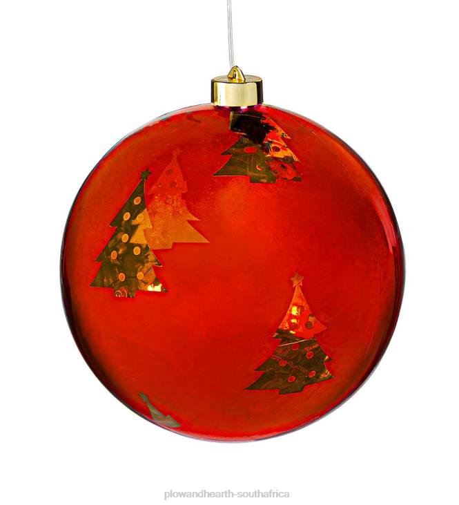 Yard & Garden Plow & Hearth Indoor/Outdoor LED Christmas Tree Ball Ornaments, Set of 2 NFLB19