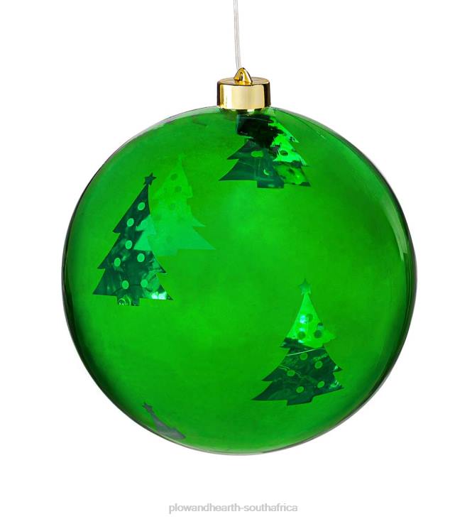 Yard & Garden Plow & Hearth Indoor/Outdoor LED Christmas Tree Ball Ornaments, Set of 2 NFLB19