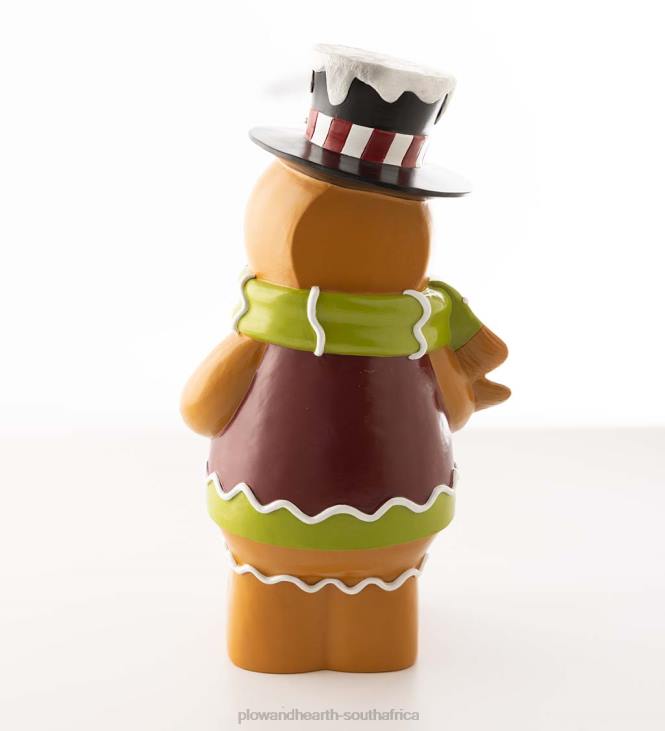 Yard & Garden Plow & Hearth Indoor/Outdoor Lighted Gingerbread Boy Shorty Statue NFLB5