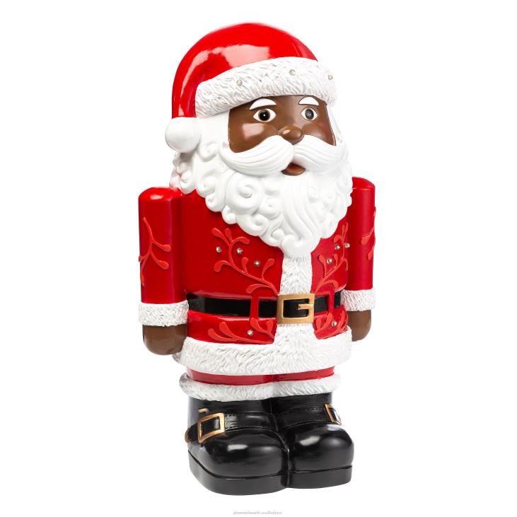 Yard & Garden Plow & Hearth Indoor/Outdoor Lighted Santa Claus Shorty Statue - Black NFLB17