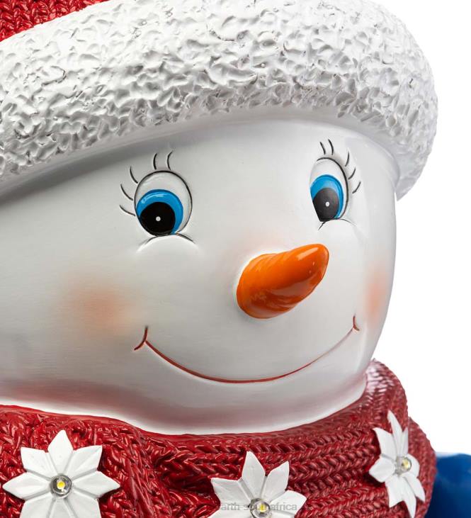 Yard & Garden Plow & Hearth Indoor/Outdoor Lighted Snowman Shorty Statue NFLB2