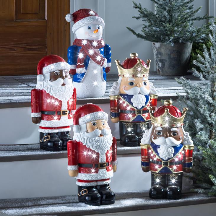Yard & Garden Plow & Hearth Indoor/Outdoor Lighted Snowman Shorty Statue NFLB2