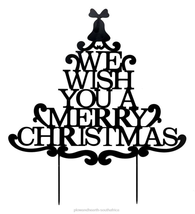 Yard & Garden Plow & Hearth Merry Christmas Wishes Tree Metal Garden Stake NFLB7