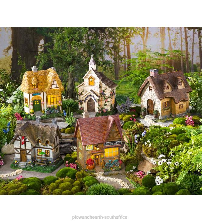 Yard & Garden Plow & Hearth Miniature Fairy Garden Solar Church NFLB47