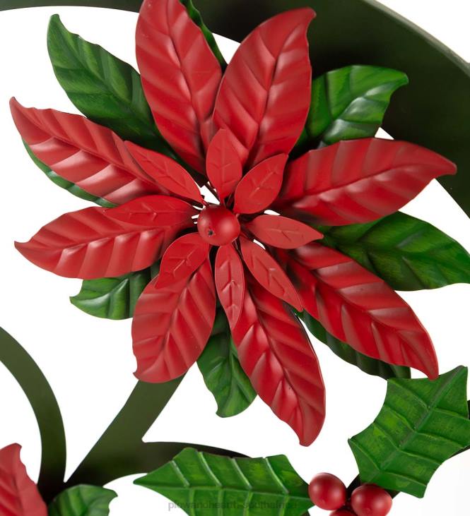Yard & Garden Plow & Hearth Poinsettia and Cardinal Metal Garden Trellis NFLB8