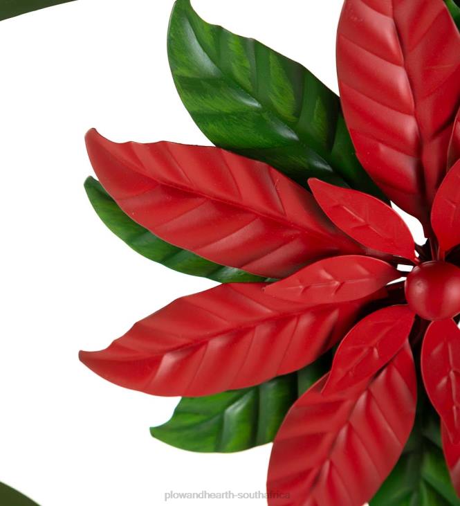 Yard & Garden Plow & Hearth Poinsettia and Cardinal Metal Garden Trellis NFLB8