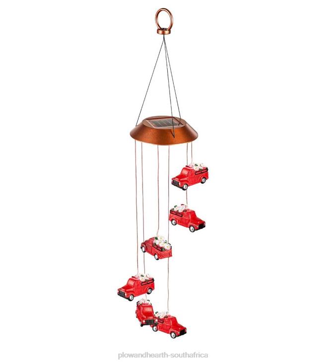 Yard & Garden Plow & Hearth Red Truck Color Changing Solar Mobile NFLB41