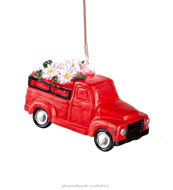 Yard & Garden Plow & Hearth Red Truck Color Changing Solar Mobile NFLB41