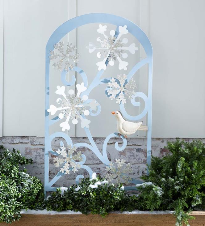 Yard & Garden Plow & Hearth Snowflakes Metal Garden Trellis NFLB18