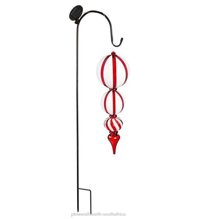 Yard & Garden Plow & Hearth Solar Shatterproof Red Swirl Finial Garden Stake NFLB40