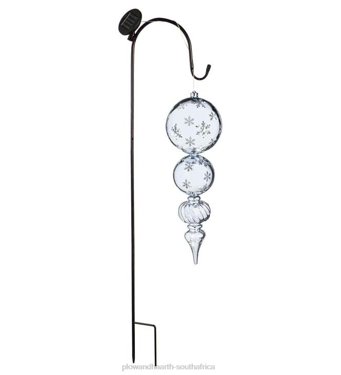 Yard & Garden Plow & Hearth Solar Shatterproof Silver Finial Garden Stake NFLB36