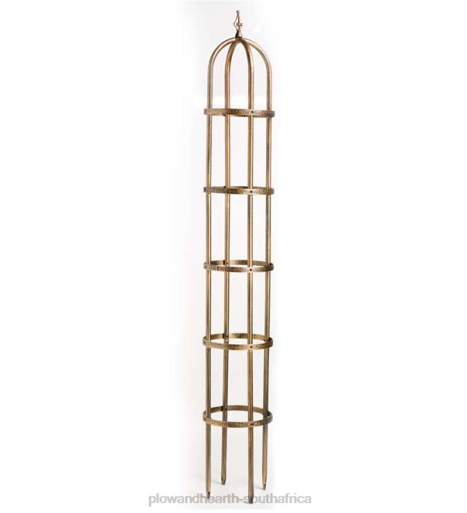 Yard & Garden Plow & Hearth 8' Powder-Coated Steel Garden Obelisk - Antique Copper NFLB3251