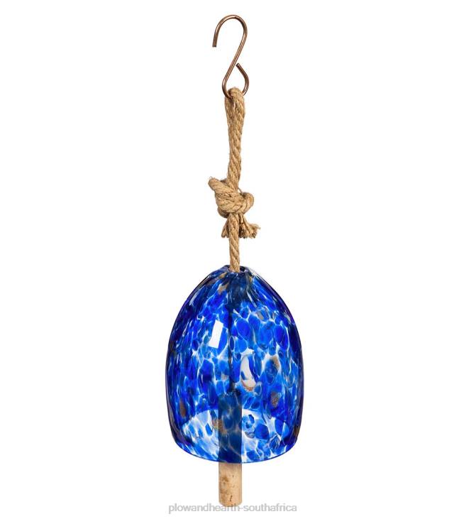 Yard & Garden Plow & Hearth Art Glass Garden Bell Chime - Blue NFLB120