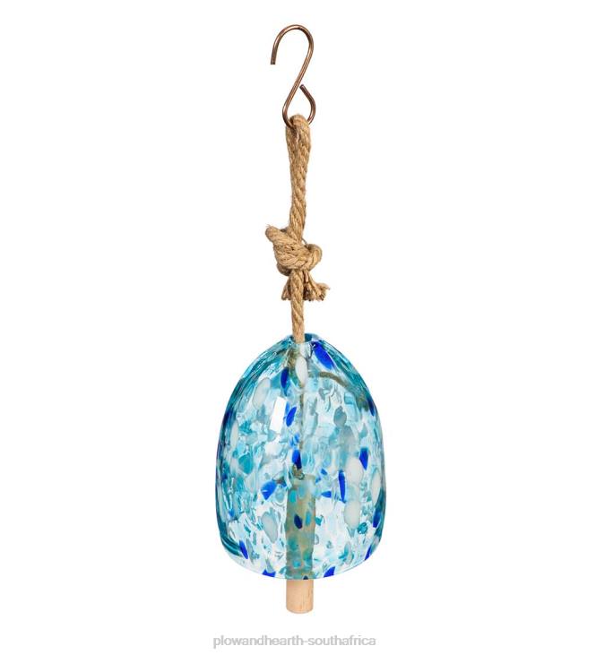 Yard & Garden Plow & Hearth Art Glass Garden Bell Chime - Blue NFLB120