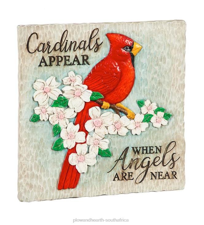 Yard & Garden Plow & Hearth Cardinal Memorial Garden Stone Plaque NFLB325