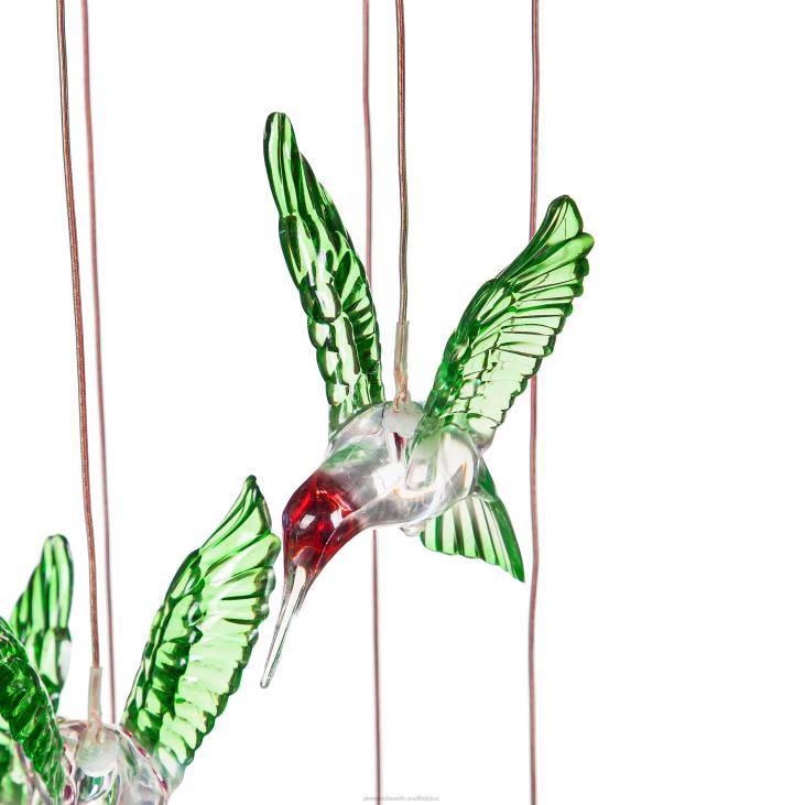 Yard & Garden Plow & Hearth Color Changing Solar Mobile with Hummingbirds NFLB198