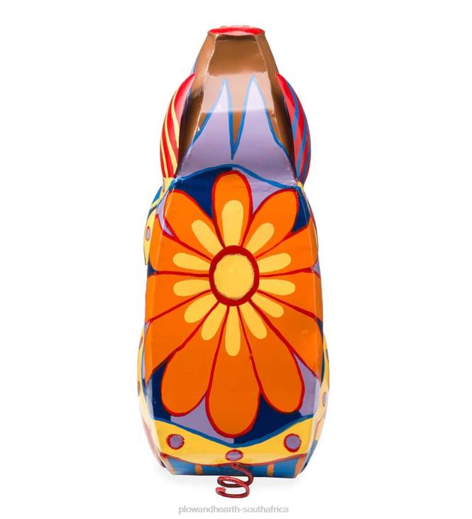 Yard & Garden Plow & Hearth Colorful Folk Art Pig Side Table NFLB173