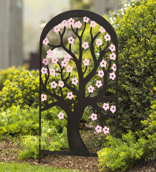 Yard & Garden Plow & Hearth Colorful Metal Cherry Tree Garden Trellis NFLB309