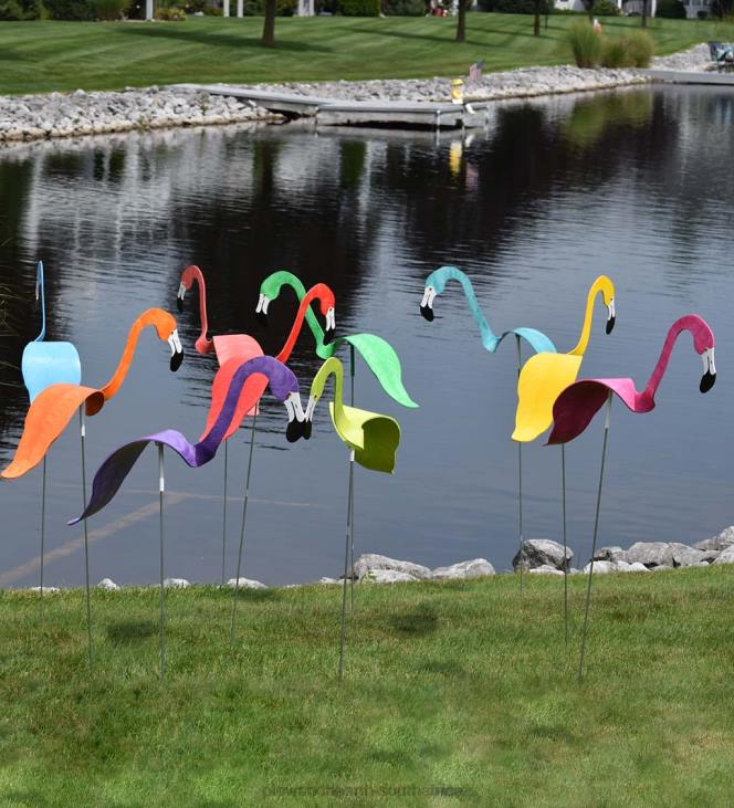 Yard & Garden Plow & Hearth Dancing Flamingo Sculpture NFLB150