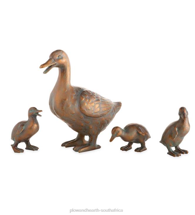 Yard & Garden Plow & Hearth Duck Family with Mother and Three Babies, Set of 4 NFLB92