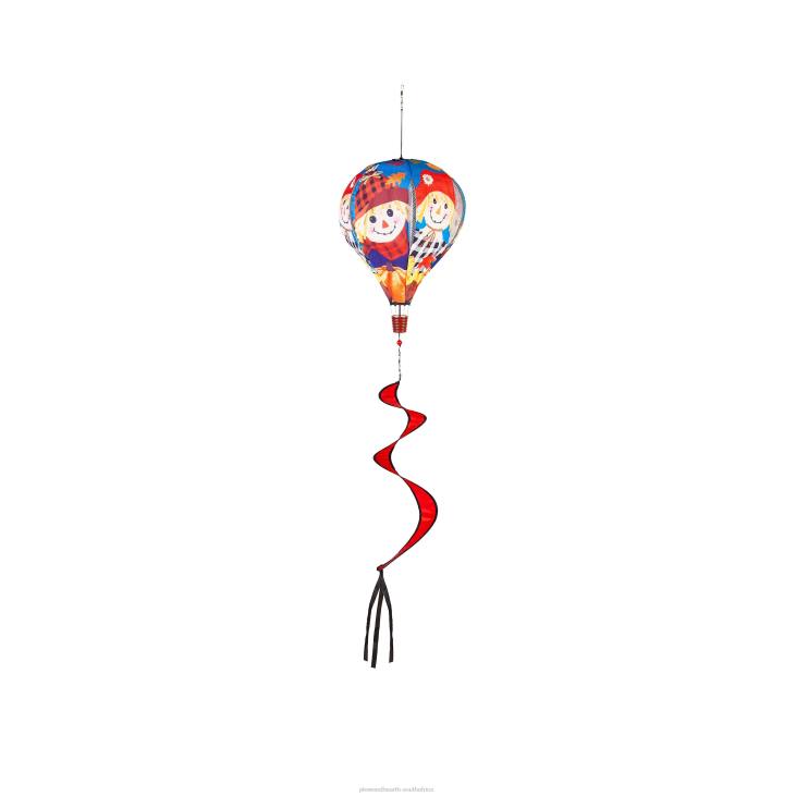 Yard & Garden Plow & Hearth Fall Friends Burlap Balloon Spinner - Scarecrow Friend NFLB144