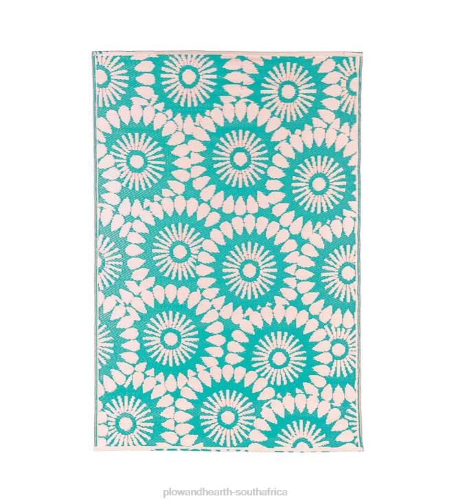 Yard & Garden Plow & Hearth Florals Reversible Weather-Resistant Rug - Red NFLB341