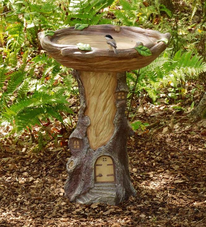 Yard & Garden Plow & Hearth Full-Size Fairy Garden Birdbath NFLB74