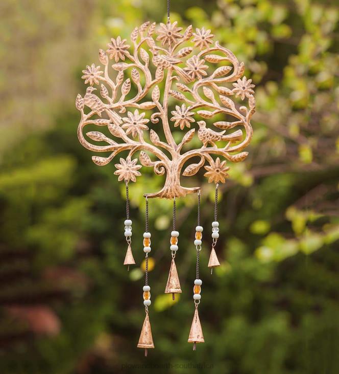 Yard & Garden Plow & Hearth Golden Tree of Life Garden Bells NFLB183