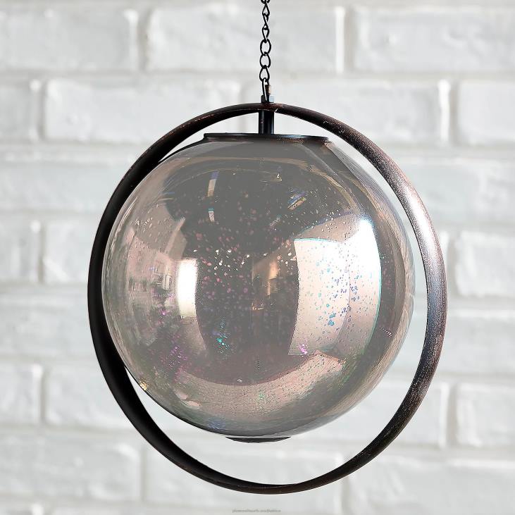 Yard & Garden Plow & Hearth Hanging Mercury Glass Solar Starburst - Silver NFLB293