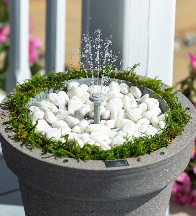 Yard & Garden Plow & Hearth Hydria Cordless Rechargeable Smart Fountain Water Feature Kit NFLB91
