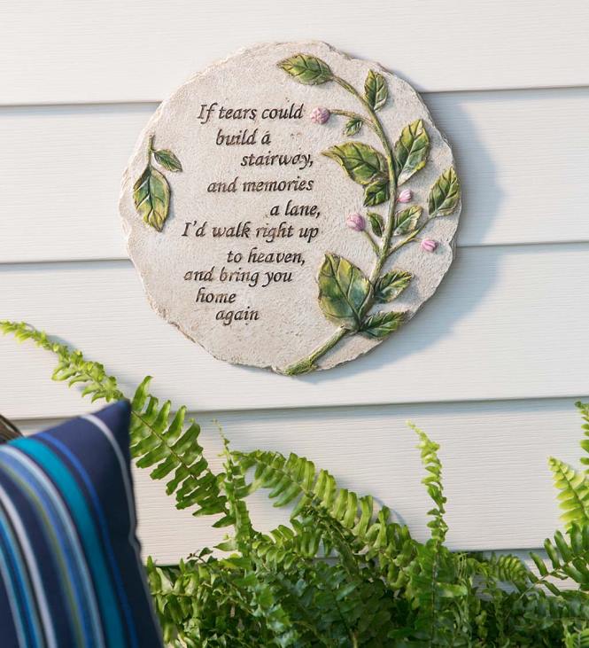 Yard & Garden Plow & Hearth If Tears Can Build a Stairway Garden Stone NFLB343