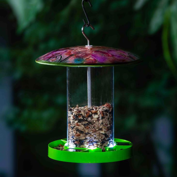 Yard & Garden Plow & Hearth Illuminated Solar Bird Feeder - Butterfly NFLB235