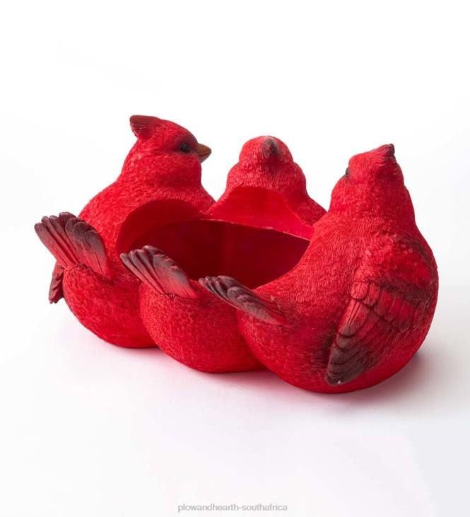 Yard & Garden Plow & Hearth Indoor/Outdoor Cardinal Trio Planter NFLB85