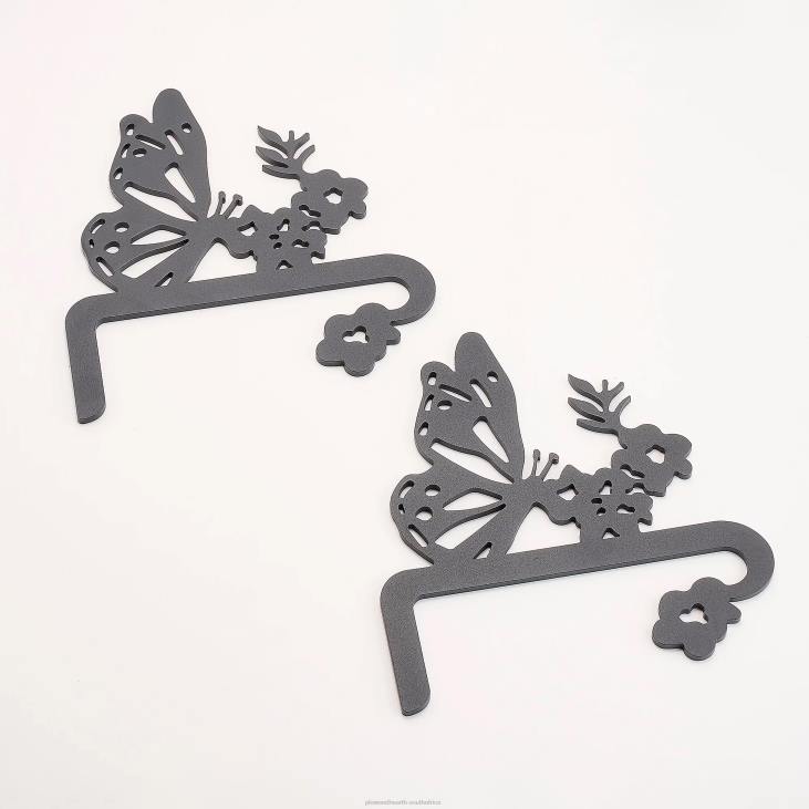 Yard & Garden Plow & Hearth Indoor/Outdoor Laser Cut Metal Hangers, Set of 2 - Butterfly NFLB354