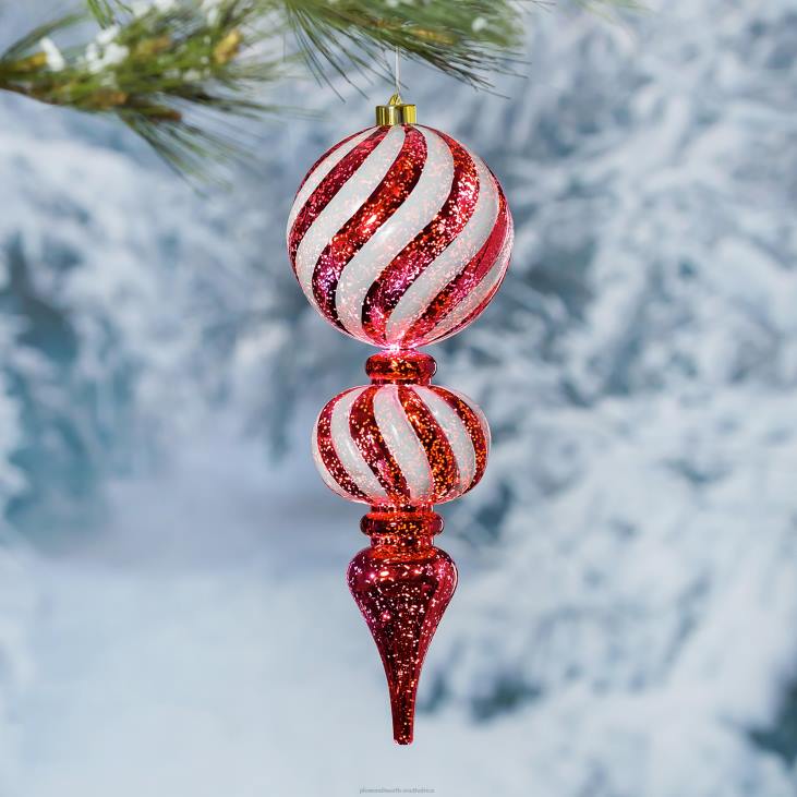 Yard & Garden Plow & Hearth Indoor/Outdoor Shatterproof Lighted Large Finial Swirl Ornament NFLB82