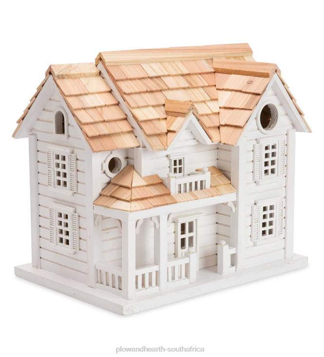 Yard & Garden Plow & Hearth Kingsgate Cottage Lighted Birdhouse and Pedestal Pole Set NFLB80
