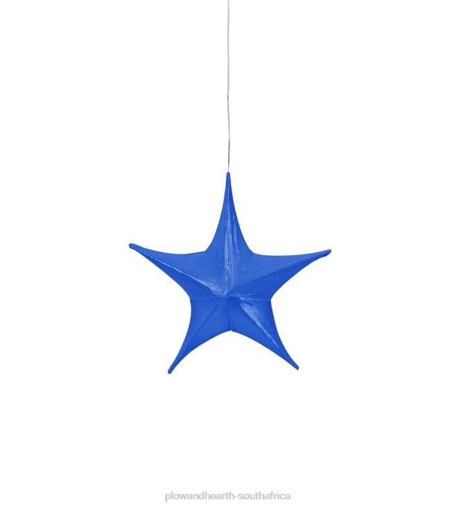 Yard & Garden Plow & Hearth Lighted Hanging Fabric Star NFLB232