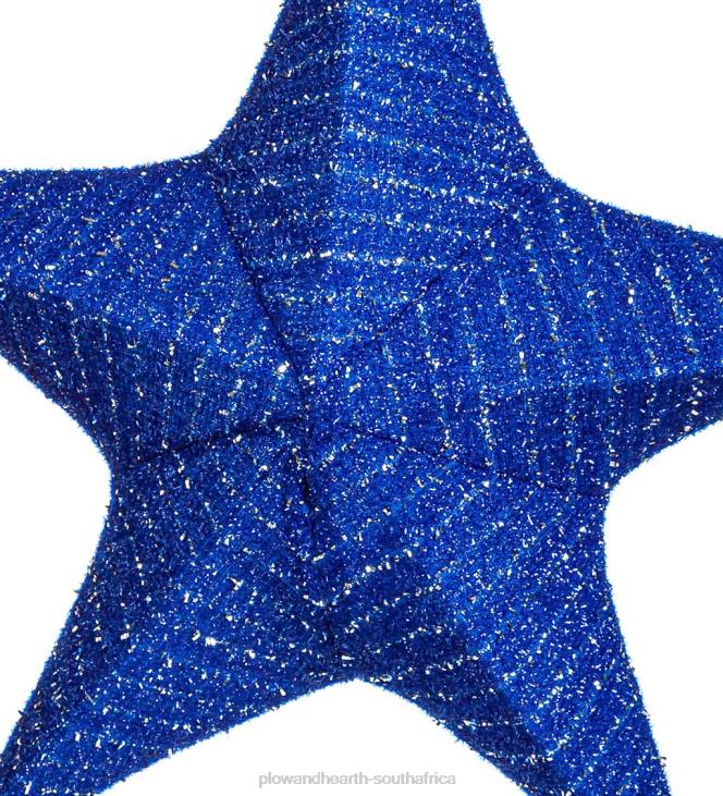 Yard & Garden Plow & Hearth Lighted Hanging Fabric Star NFLB232