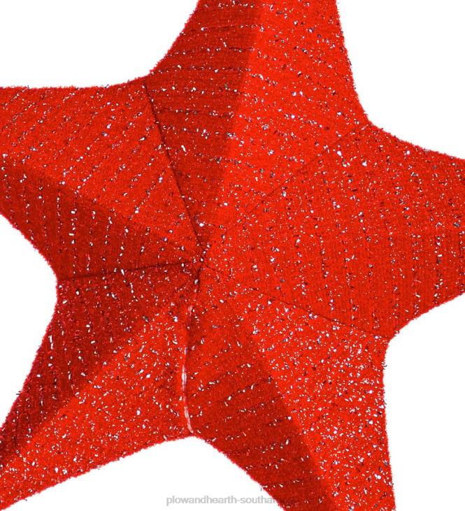 Yard & Garden Plow & Hearth Lighted Hanging Fabric Star NFLB232