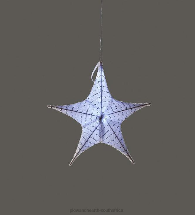 Yard & Garden Plow & Hearth Lighted Hanging Fabric Star NFLB232