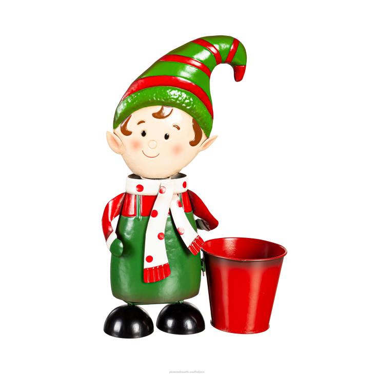 Yard & Garden Plow & Hearth Metal Bobble Elf with Planter NFLB135