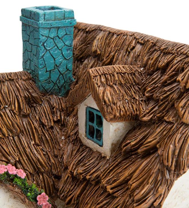 Yard & Garden Plow & Hearth Miniature Fairy Garden Solar English Cottage House NFLB186