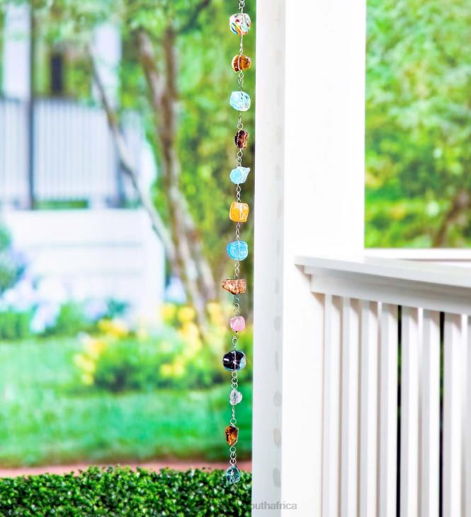 Yard & Garden Plow & Hearth Multicolor Glass Rain Chain NFLB261